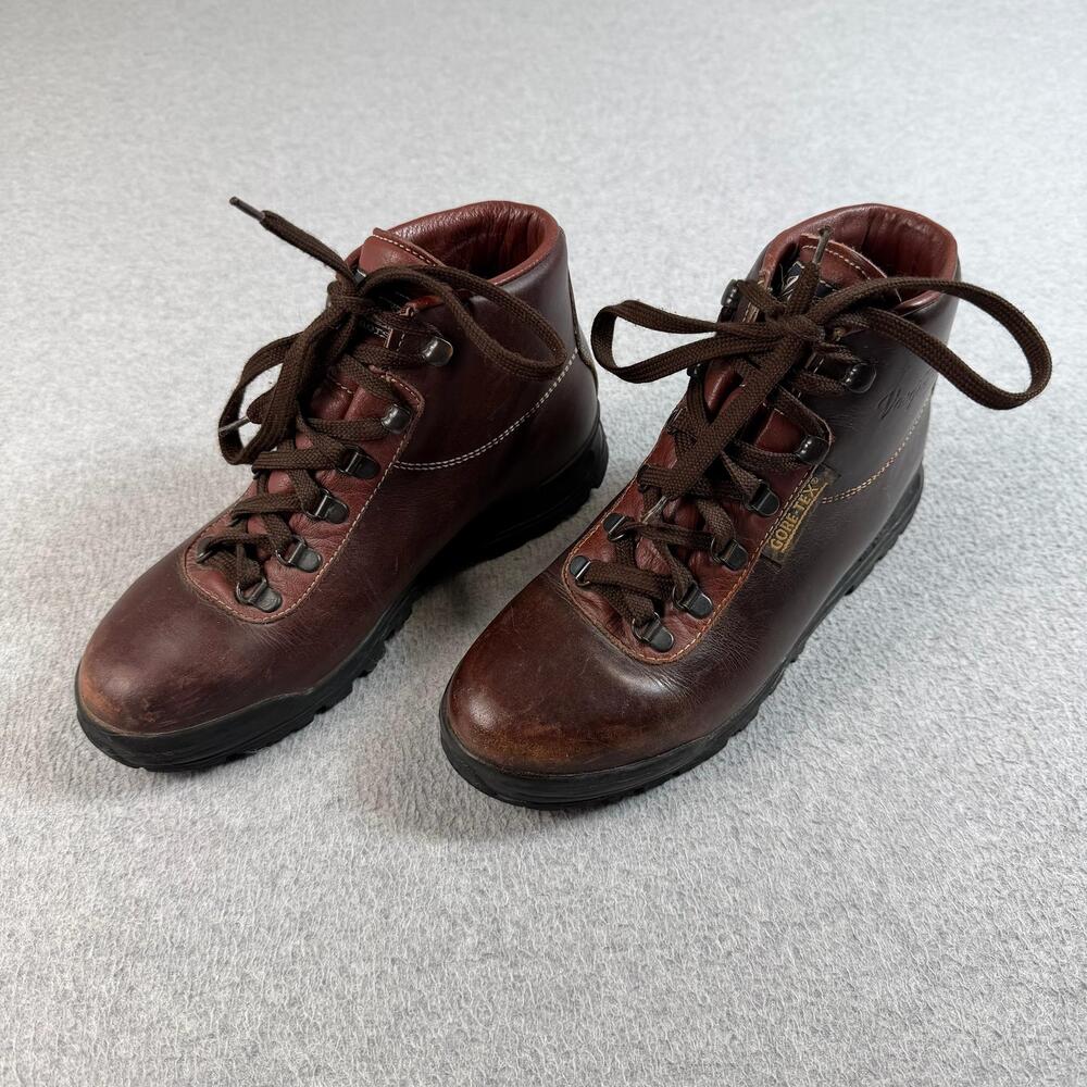 Vasquez Skywalk Leather Boots Men Size 8 Brown Leather Gore-Tex Waterproof Italy